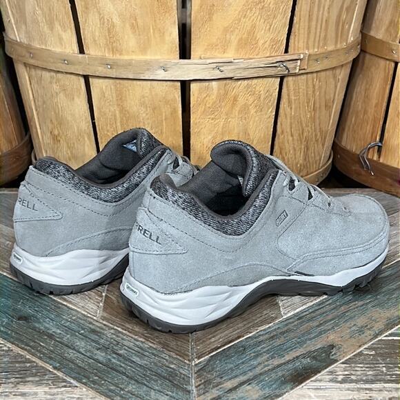Merrell Addison Grey Suede Fleece Lined Waterproof Sneakers Shoes Women Size 7.5 - Picture 5 of 11